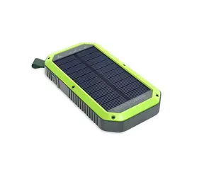 RealPower PB-10000 Solar czarny / Power bank / 10 000 mAh / Panel słoneczny / Ładowanie Qi / Latarka LED
