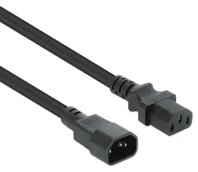 Manhattan czarny / Przewód przedłużający / IEC C14 - C13 / 5 m / 10 A / 250 V