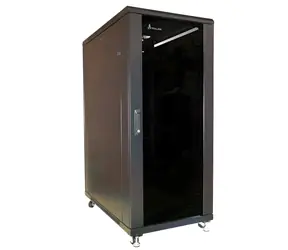 Szafa rack Extralink 32U czarna / Szafa rack / 600 x 800 mm / nośność 1500 kg / drzwi szklane