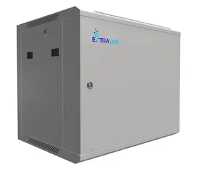 Stojak ścienny Extralink 19" 9U 600x450 szary / Stojak ścienny / zmontowany / nośność 55 kg / drzwi metalowe