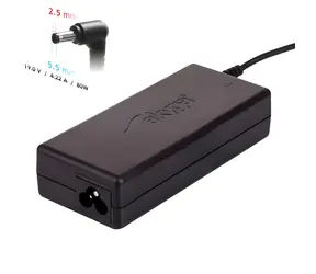 Akyga AK-ND-72 / Zasilacz do laptopa / 80 W / 19 V / 4,22 A / 5,5 x 2,5 mm / do Toshiba