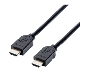 Kabel Manhattan High Speed czarny / HDMI / HDMI (M) - HDMI (M) / 1,5 m / ARC / 10,2 Gbit/s / pozłacane złącza