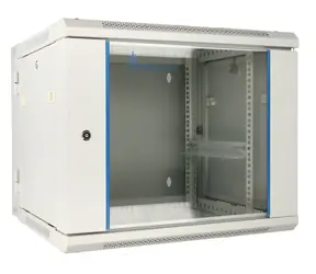 Extralink 12U 600x600 szary / Szafka wisząca / 19" / dwusekcyjna / drzwi szklane / nośność 60 kg
