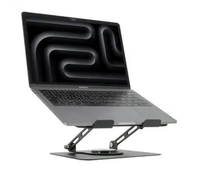Mobilis 001390 czarny / Podstawka pod laptopa / Obrotowa podstawa 360° / Regulowana wysokość / Składana / Do 17"