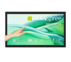 21,45" Hannspree HO221PTB czarny / Monitor / Dotykowy / Full HD 1920x1080 / VGA+HDMI+USB / 600 cd/m2