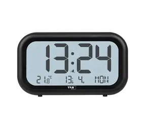 TFA 60.2052.01 NOCTA / Budzik cyfrowy / termometr / drzemka / 2 poziomy głośności