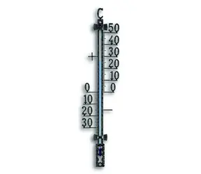 TFA 12.5001.01 czarny / Termometr zewnętrzny ścienny / od -30 do +50 °C / metalowy
