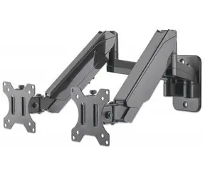 Uchwyt ścienny Manhattan do 2 monitorów czarny / Uchwyt / 17-32" / VESA 75x75-100x100 / nośność 8 kg