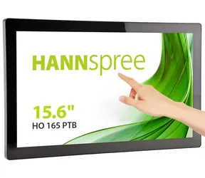 15,6" Hannspree HO165PTB czarny / Monitor / Dotykowy / Full HD 1920x1080 / HDMI+DP+VGA / IP65