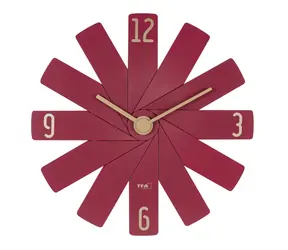 TFA 60.3020.05 CLOCK IN THE BOX czerwony / Zegar ścienny /  40 cm / Cicha praca / Baterie AA