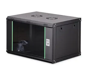 Digitus Dynamic czarny / Szafka wisząca / 19" / 7U / 385x600x450 mm / drzwi szklane / IP20