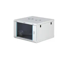 Digitus Dynamic szary / Szafa ścienna / 19" / 7U / 385x600x600 mm / drzwi szklane / chłodzenie aktywne