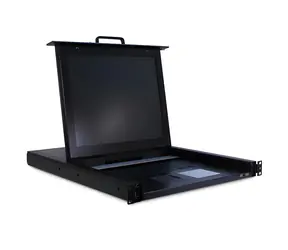 Inter-tech 1708 LED 17" czarny / konsola KVM / VGA / USB, PS/2 / 8 Port / touchpad