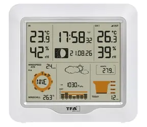 TFA 35.1177.02 WEATHER ONE / Stacja pogodowa hobbystyczna / czujnik zintegrowany / prognoza pogody / ciśnienie powietrza