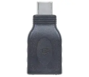 Adapter Manhattan USB-C(M)-USB-A(F) czarny / Adapter / USB 3.1 Gen 1 / 5 Gbit/s