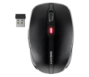 Cherry MW 8C ADVANCED czarna / Mysz bezprzewodowa / Bluetooth i 2,4 GHz / 3200 DPI / akumulator