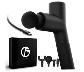 Extralink Gymgun Fit 2.0 Lite / Pistolet do masażu / 4 głowice / 6 poziomów intensywności / 2000 mAh