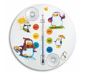 TFA 14.6016.20 PINGUIN / Termometr okienny / z przyssawkami / motyw pingwina /  160 mm