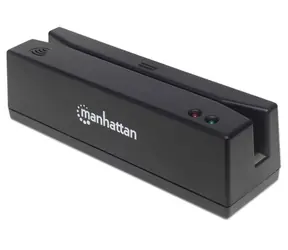 Czytnik kart magnetycznych Manhattan czarny / Czujnik / 3 ścieżki / USB / Wskaźnik LED