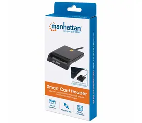 Czytnik kart inteligentnych USB Manhattan zewnętrzny czarny / Czytnik kart / USB 2.0