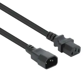 Manhattan C13 - C14 czarny / Kabel zasilający / 1 m / 250 V / 10 A