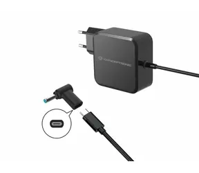 Złącze zasilania Conceptronic USB-C PD do DELL 4,5 x 3,0 mm, czarne / Złącze zasilania / PD 100 W / 18-20 V