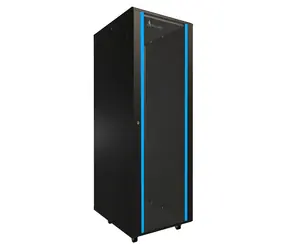 Szafa rack Extralink 37U czarna / Szafa rack / 19" / 600×800 mm / drzwi szklane / nośność 600 kg