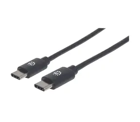 Kabel Manhattan USB-C czarny 1 m / Kabel / USB 2.0 / 480 Mbit/s