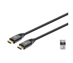 Kabel HDMI Manhattan 8K z Ethernetem 3M czarny / Interconnect / ekranowany / 60 Hz / 48 Gbit/s