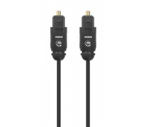 Manhattan Toslink czarny / Kabel audio optyczny / M/M / 5 m / pozłacane złącza