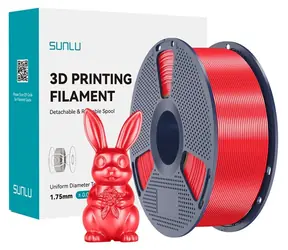 Sunlu PLA+ Silk red / Filament drukarski / PLA+ / 1,75 mm / 1 kg