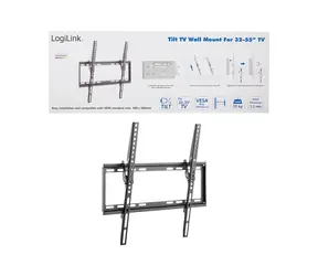 LogiLink BP0037 czarny / uchwyt ścienny do telewizora / 32" do 55" / VESA / pochylenie od -8 do 0° / do 35 kg