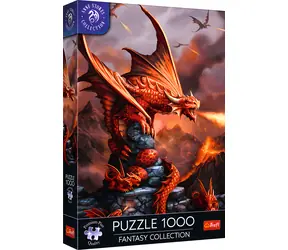 Puzzle Trefl Premium PLUS Kolekcja Fantasy: Ognisty Smok / 1000 elementów / 48 x 68,3 cm / od 12 lat