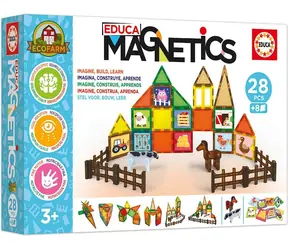 Educa Magnetyczny zestaw konstrukcyjny Magnetics EKO Farm / Zestaw konstrukcyjny / 28 elementów