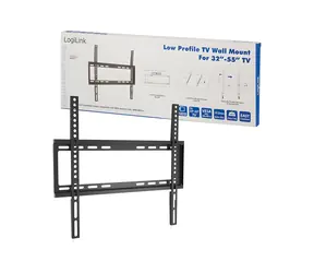 LogiLink BP0009 czarny / uchwyt ścienny do telewizora / VESA / 32" do 55" / do 35 kg / stały