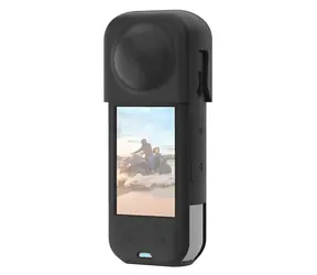 Puluz PU757B czarny / Etui silikonowe / do Insta360 X5 / z osłoną obiektywu