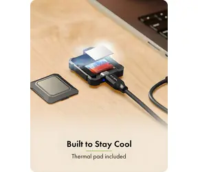 ICY BOX IB-1601MP-CU31 czarny / Obudowa zewnętrzna na dysk SSD M.2 2230 NVMe / do 2TB / USB-C