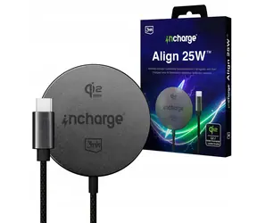 Ładowarka bezprzewodowa 3mk incharge Align 25W czarna / Qi2.2 / magnetyczna / do Androida