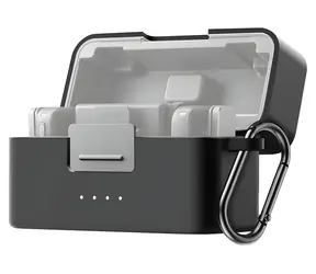 Puluz PU744B czarny / Etui silikonowe / DJI Mic Mini / karabińczyk