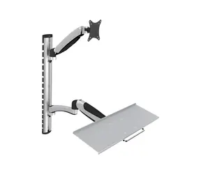 Uchwyt ścienny Digitus do monitora i klawiatury, srebrny / Uchwyt / VESA 75x75, 100x100 / do 27" / nośność 6 kg
