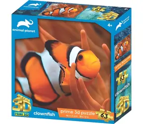 Prime Puzzle 3D Animal Planet: Ryba błazenek / 63 elementy / efekt 3D / 46 x 31 cm