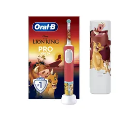 Oral-B Vitality Pro Kids Lion King / Elektryczna szczoteczka do zębów dla dzieci / oscylacyjna / etui podróżne / od 3 lat