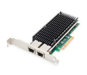 Digitus DN-10163 / Karta sieciowa / PCI Express 2.0 x8 / 2x 10Gb Ethernet / RJ-45 / Intel X540-BT2