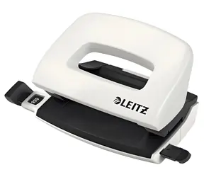Leitz NeXXt 5060 perłowo biały / Dziurkacz mini / 10 arkuszy / A5