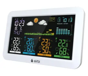 Airbi HOME / Stacja pogodowa do wnętrz / 433 MHz / maks. 3 czujniki / USB-C
