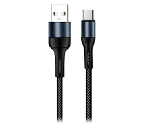 Colorway czarny / Kabel do transmisji danych / USB-A - USB-C / 2,4 A / 1 m