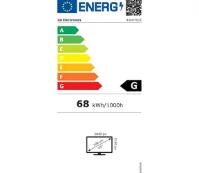 43-calowy telewizor LG 43UH7Q-E czarny / Telewizor / 4K UHD / LED / HDMI / USB-C / DisplayPort / webOS / głośniki 20 W