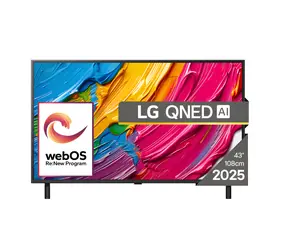 43" LG 43QNED80A3A czarny / Telewizor / 4K UHD / QNED / HDMI / Wi-Fi / WebOS / Głośniki 20W