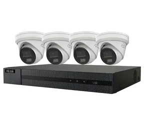 HiLook Kit Turret 6Mpx / System kamer / 1x NVR-108MH-C/8P / 4X IPC-T260HA-LUF / 2TB / SMART oświetlenie hybrydowe / PoE