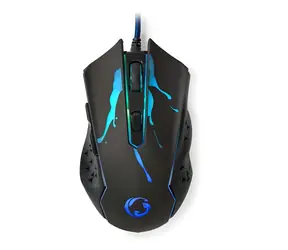 Nedis GMWD210BK czarna / Mysz gamingowa / Przewodowa / 3600 DPI / 6 przycisków / USB